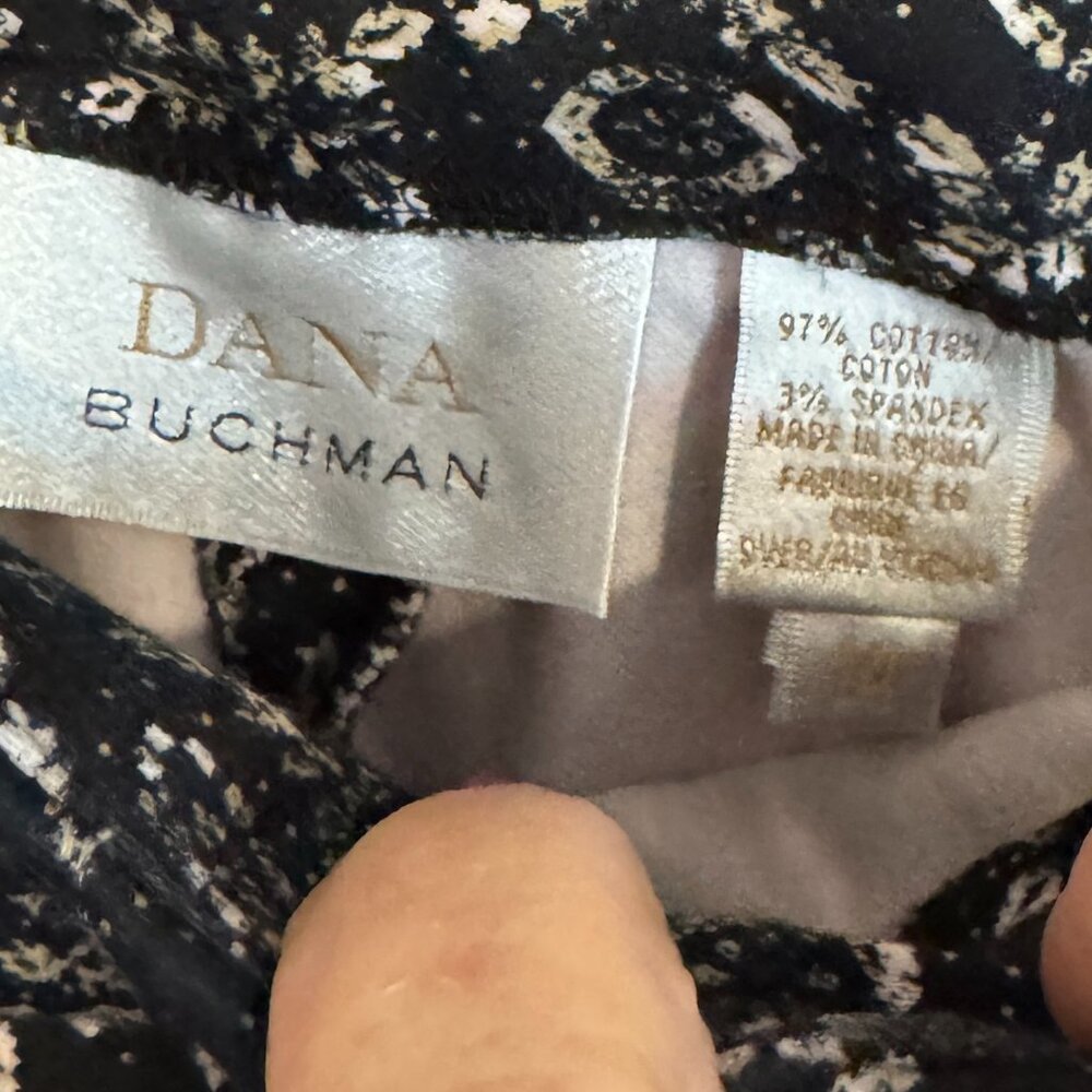 Dana Buckman Black Patterned Pants - image 2